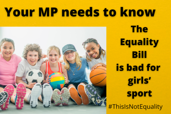 Short Letter to Your MP: The Equality Bill is Bad For Girls’ Sport